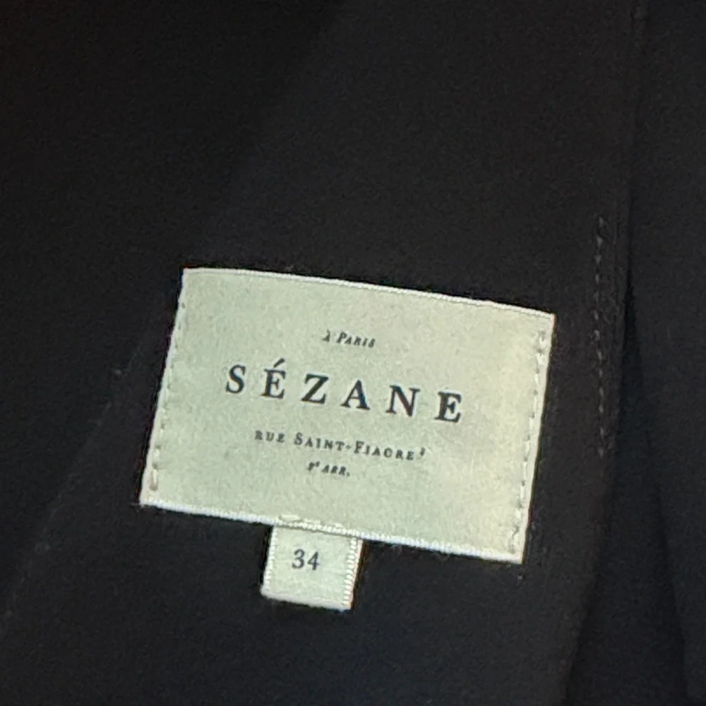 Sezane Bow Shoulder V Neck Dress - Picture 4 of 4